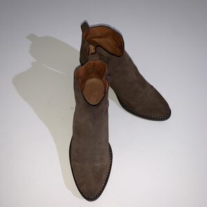 Marroqui Sanchez Suede Ankle Booties Size 7.5 Brown Suede 19040 Western EU 38